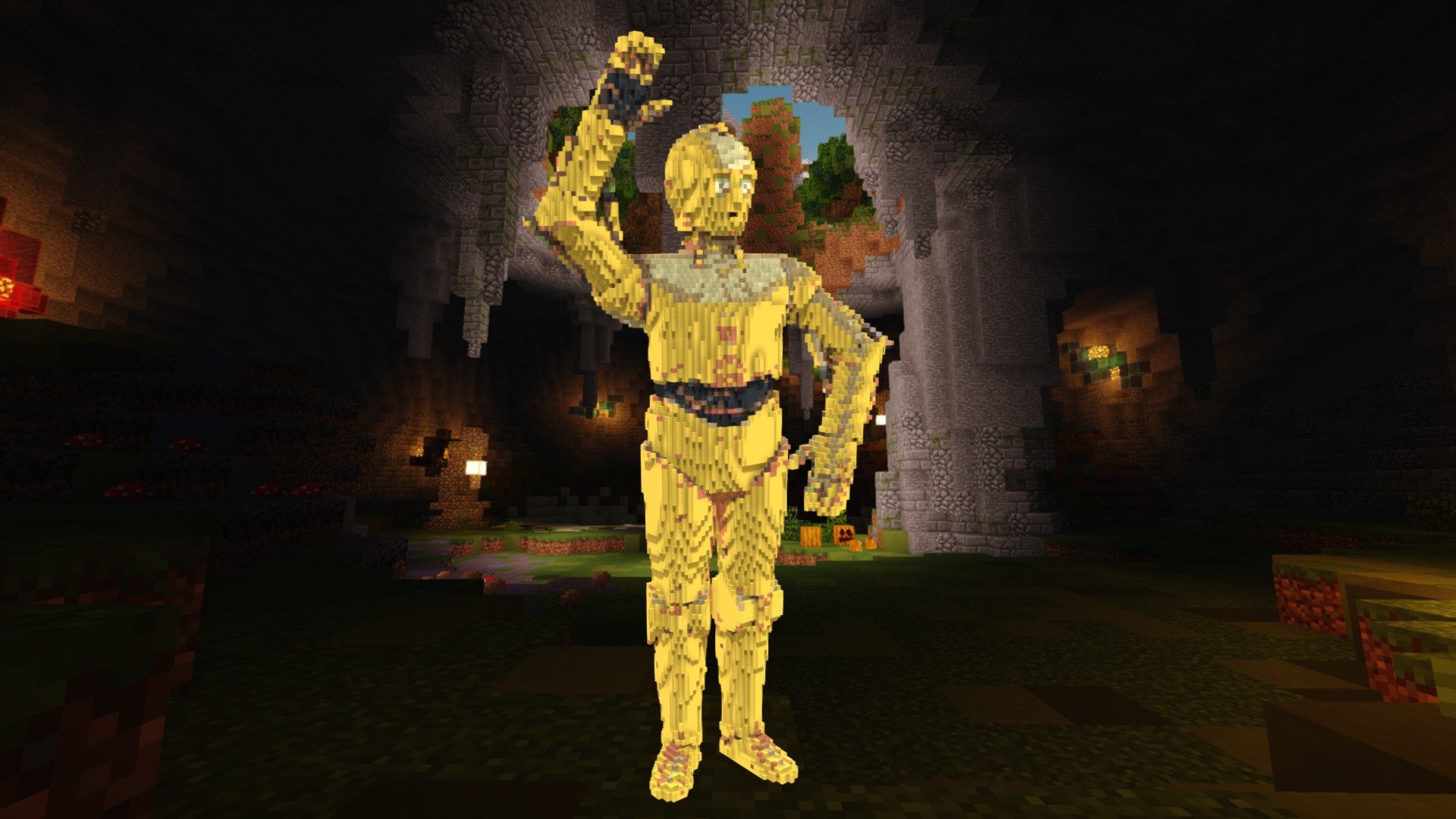 Minecraft C3 PO Build Schematic 3D Model By Inostupid Ed81c23