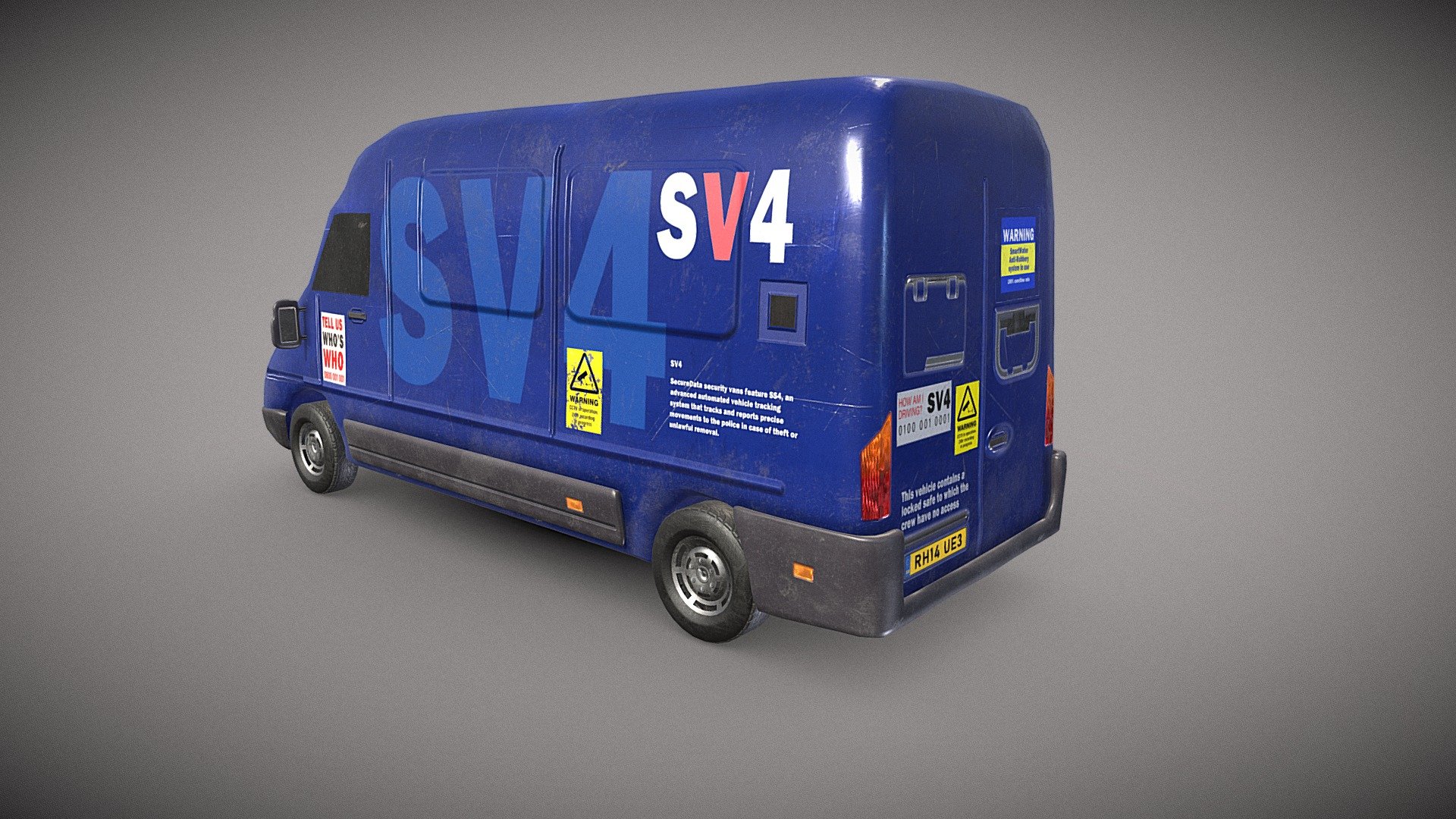 Cash In Transit Van Buy Royalty Free 3D Model By Sousinho Edb0205