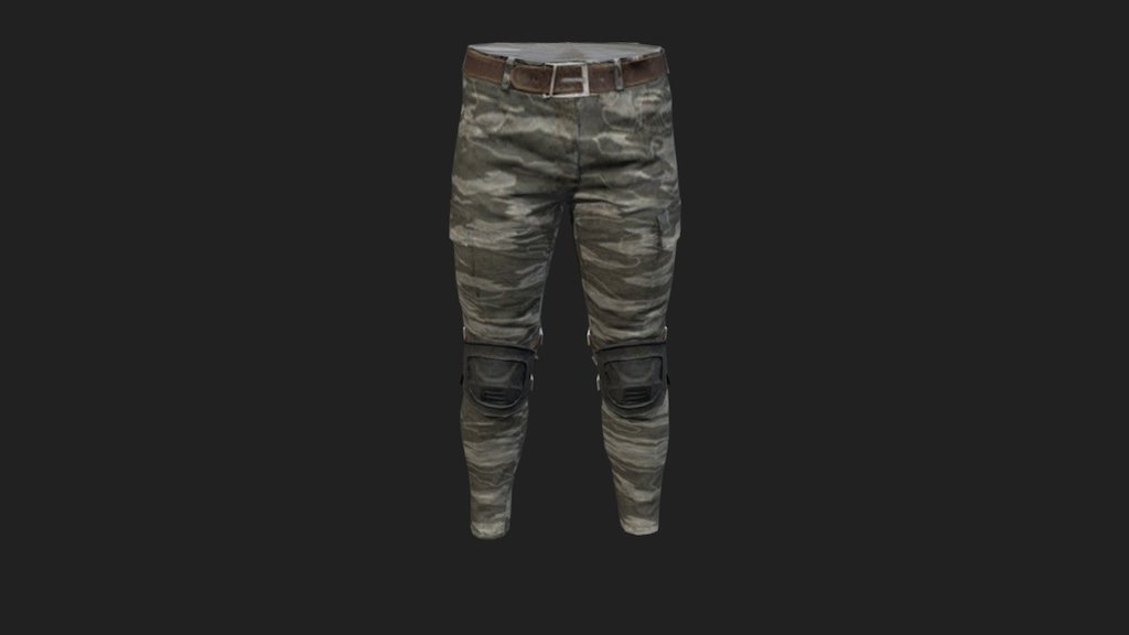 PUBG Combat Pants Grey Camo 3D Model By Skin Tracker Stairwave