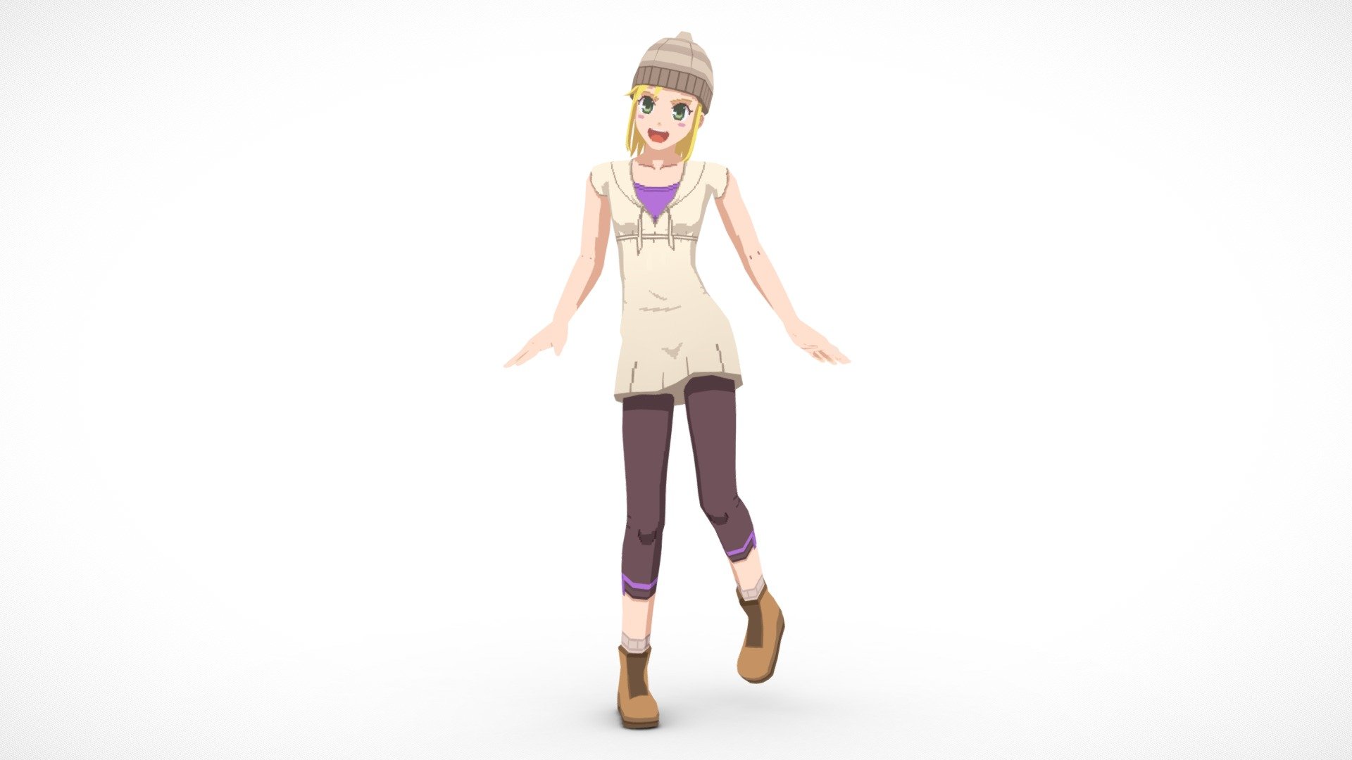 Cartoon Anime Lowpoly Marian Buy Royalty Free D Model By Ctool