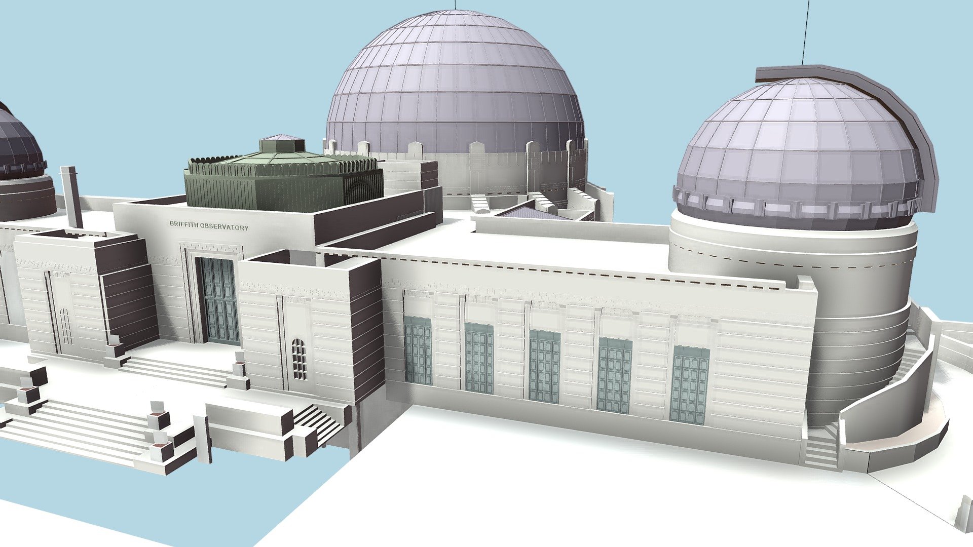 Wip Griffith Observatory La California Buy Royalty Free D Model By