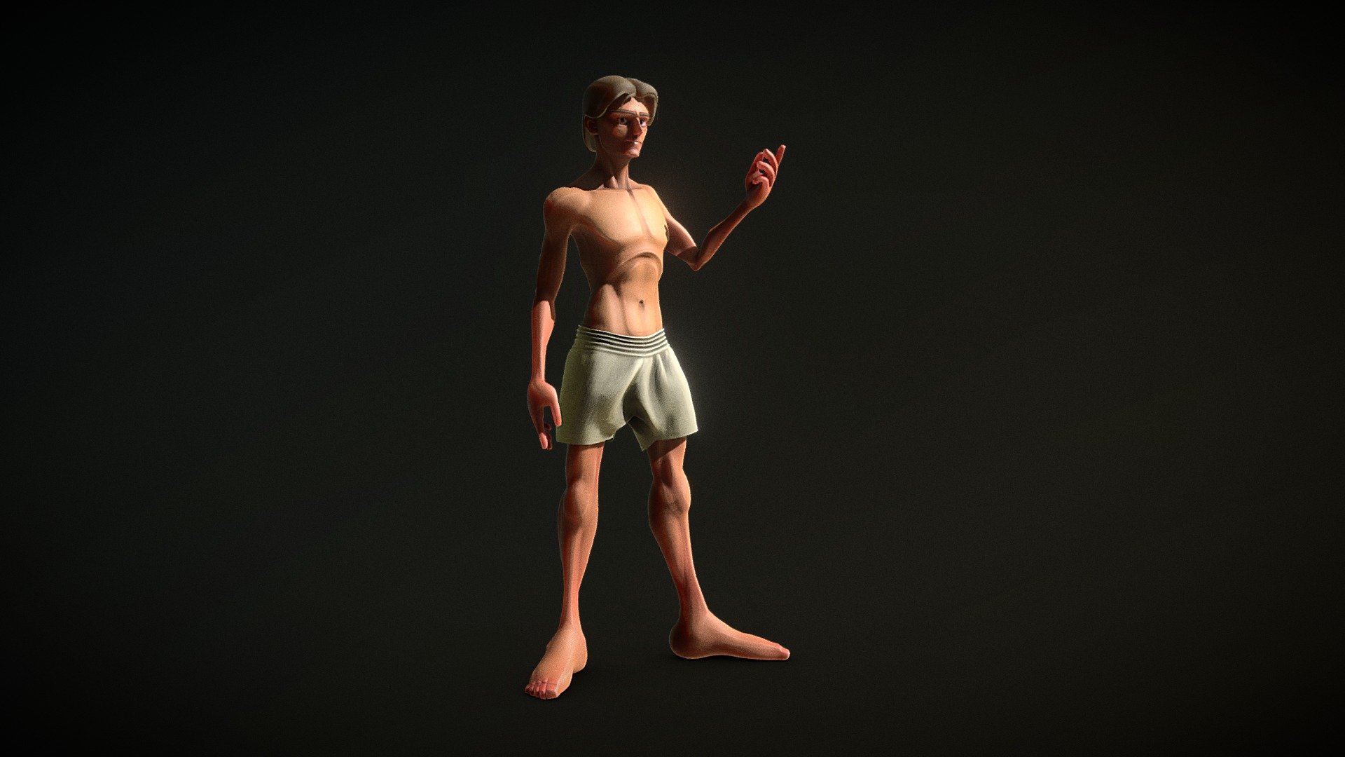 Stylized Male Thin D Model By Nicohintelmann Nicohintl Ff C