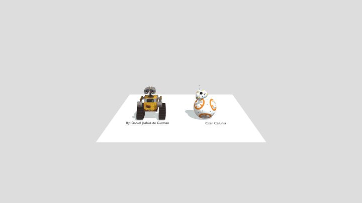 BB8 and Wall-E 3D Model