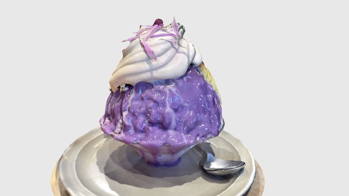 上原食堂 紫芋かき氷 3D Model