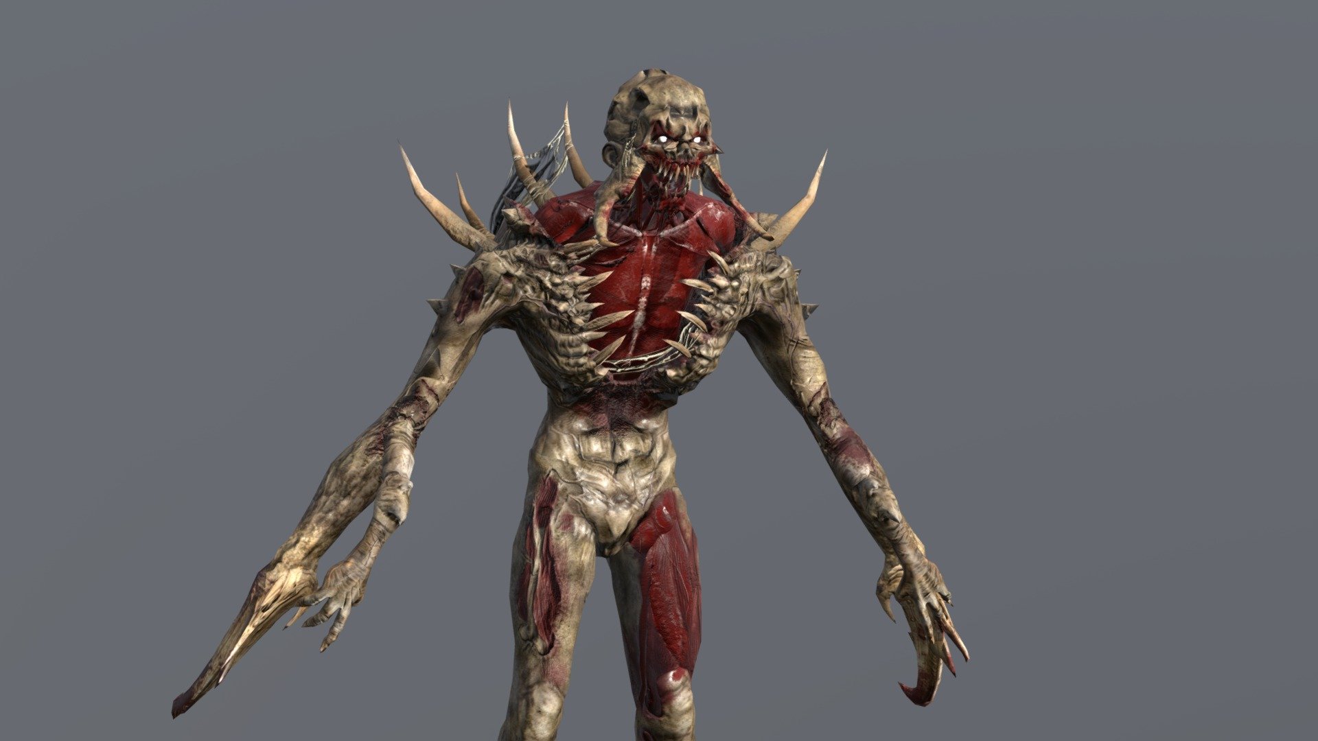 mutant 4 3D Model in Monster 3DExport