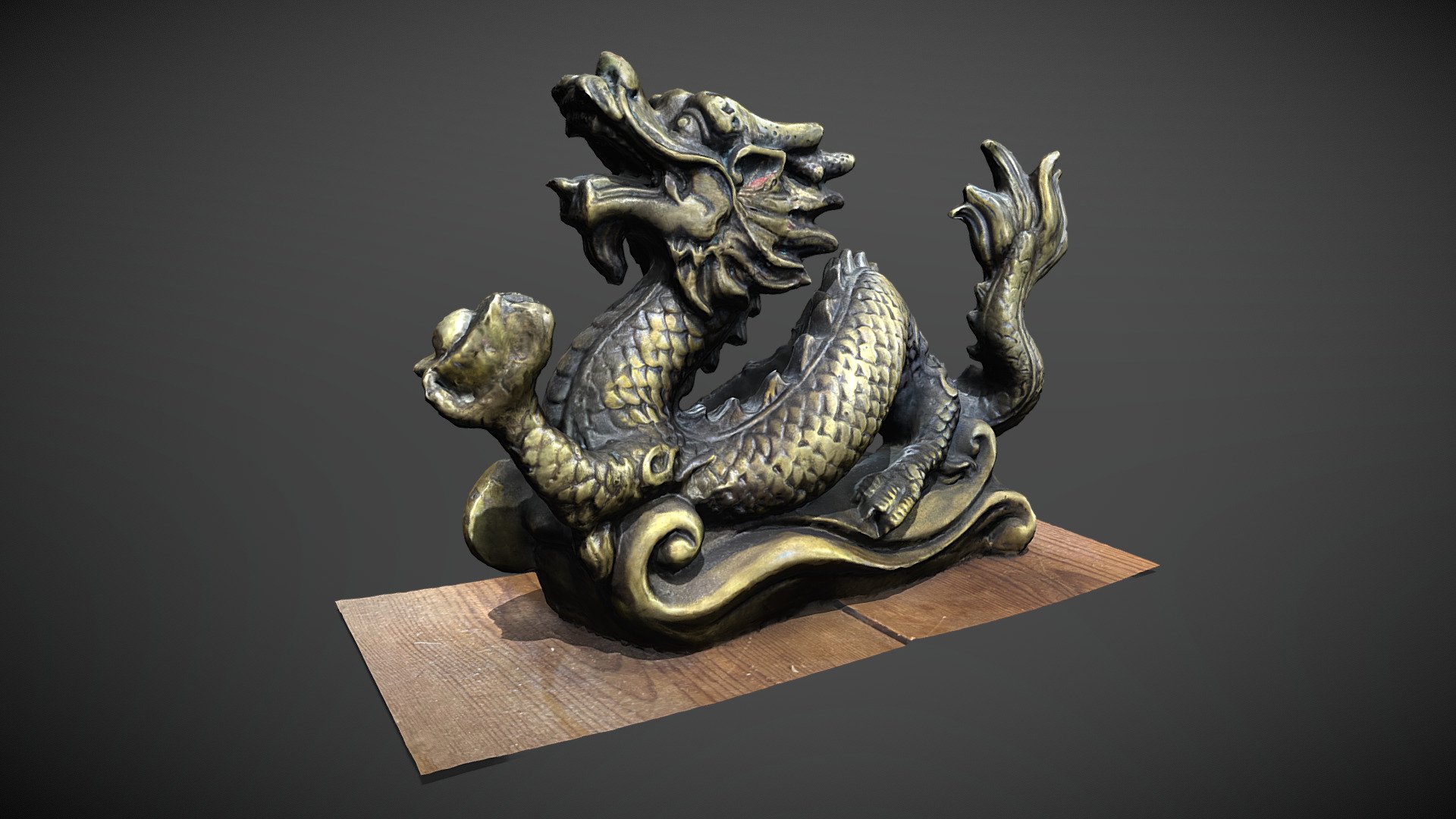 Metal Dragon Figure