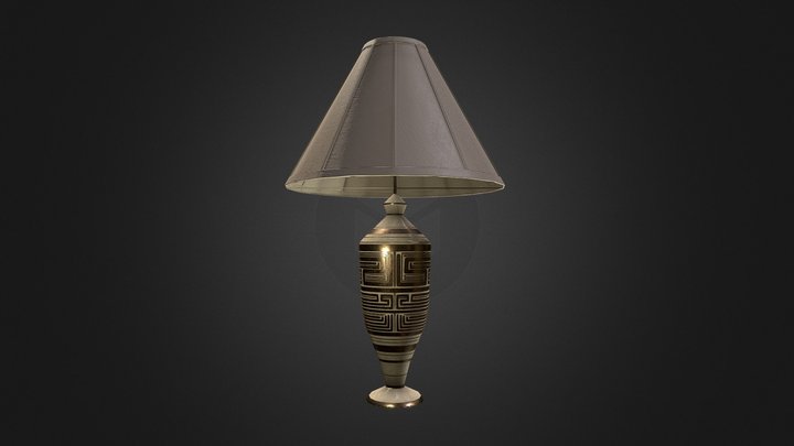 Shaded Desk Lamp 3D Model
