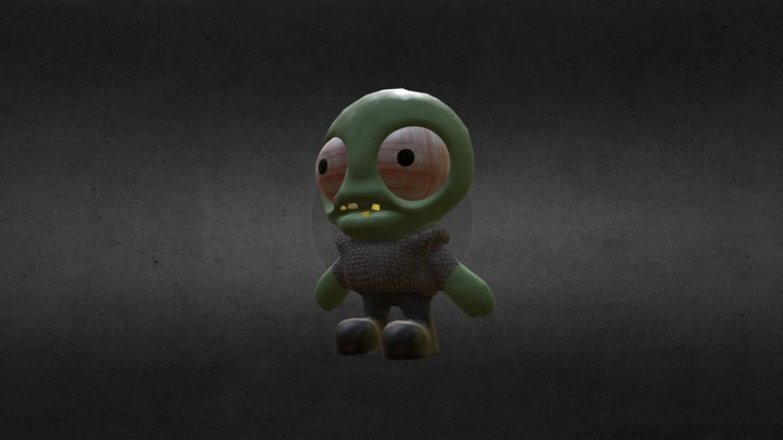 Cartoon Zombie Final 3D Model