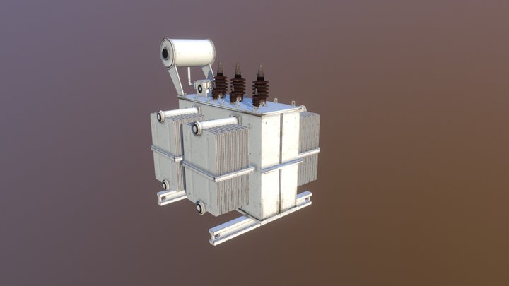 Substation Transformer 3D Model