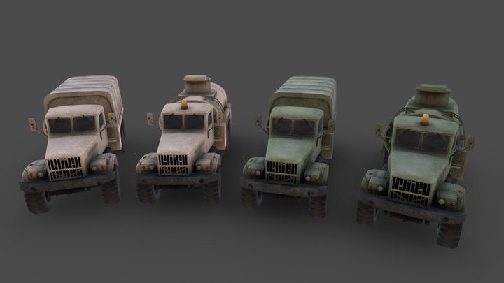 Kraz Trucks 3D Model