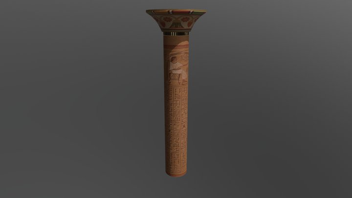 Egyptian Pillar 3D Model