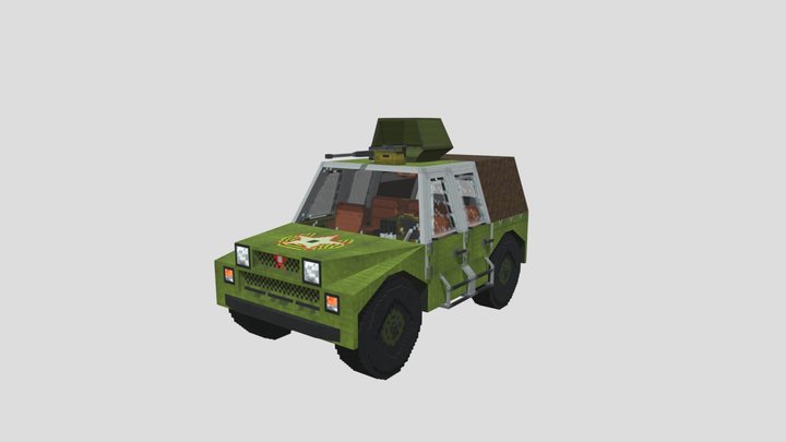 Malooskan UAZ scout vehicle 3D Model