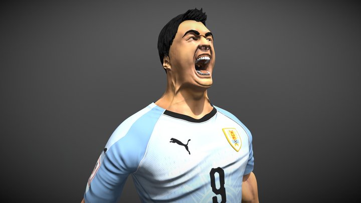 Luis Suarez 3D Model