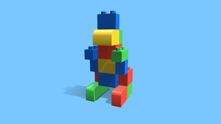 Block figure 3D Model