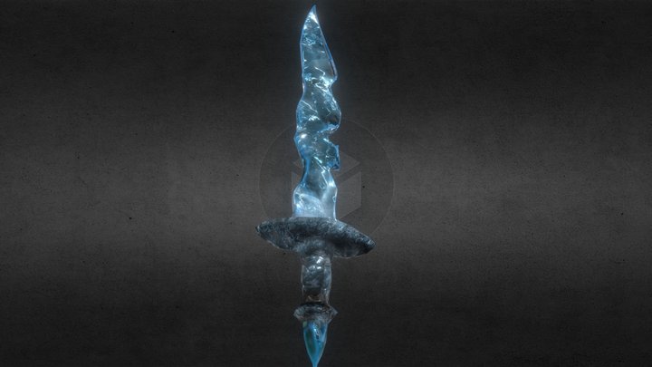 Ice Short Sword 3D Model