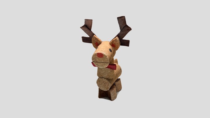 聖誕麋鹿卡片夾 3D Model