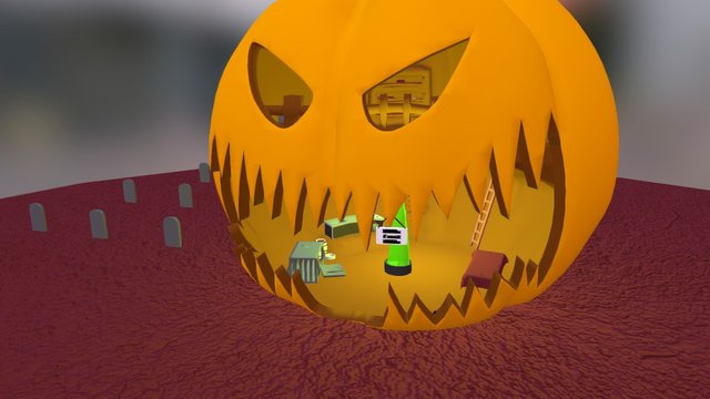 Haunted Pumpkin House (Final) 3D Model