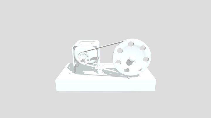Belt Drive & Motor 3D Model