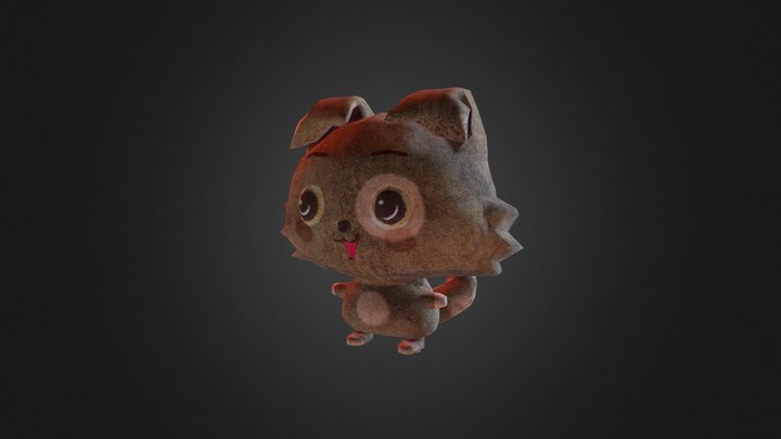 Perrito Kawaii 3D Model