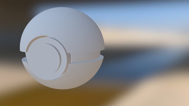 Pokeball 2 - No Texture 3D Model