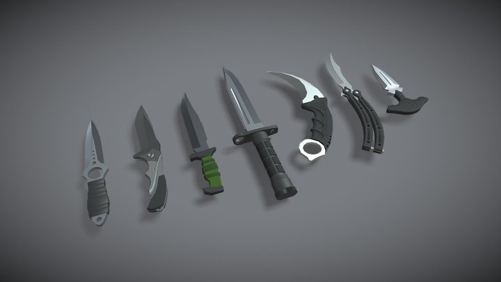 Low Poly Knife Collection