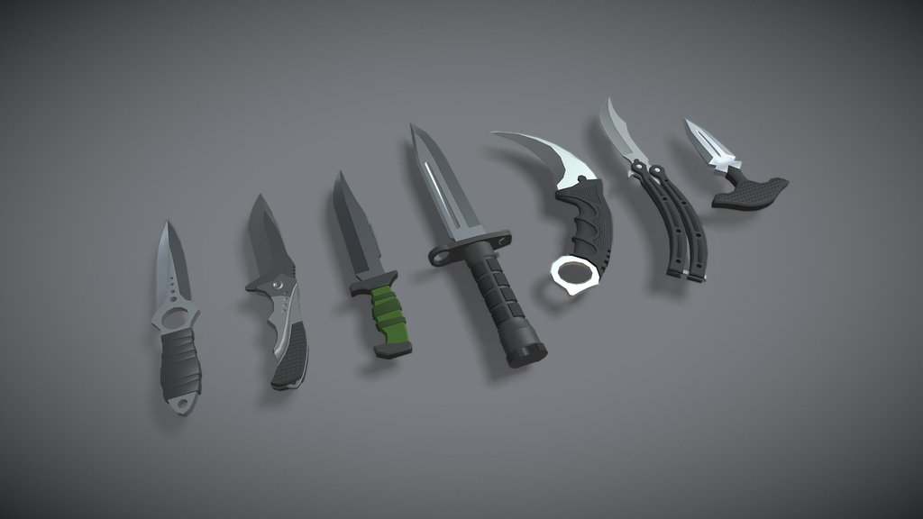 Low Poly Knife Collection