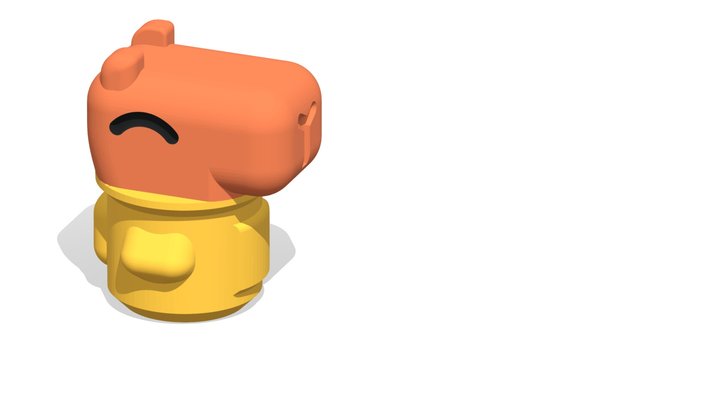 yellow capybara 3D Model