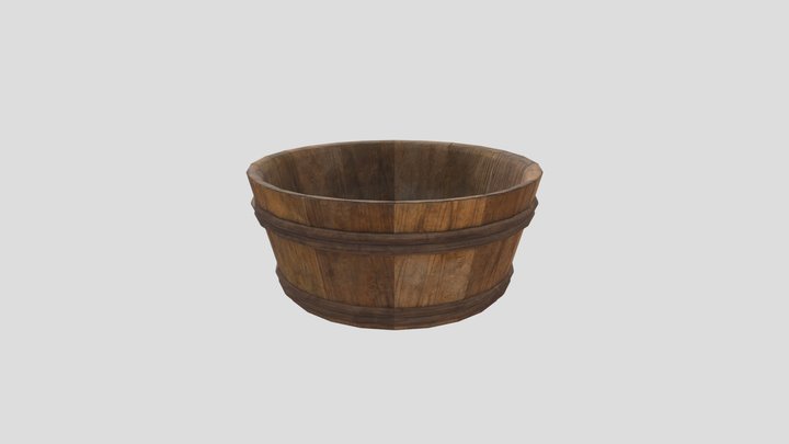 wooden bowl 3D Model