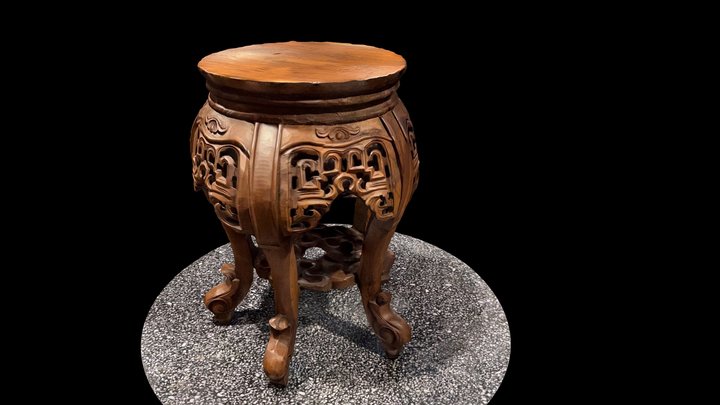 Chinese Wooden Stool (Scaniverse) 3D Model
