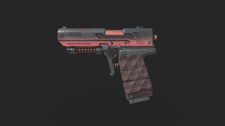 Rose Scent Pistol 3D Model
