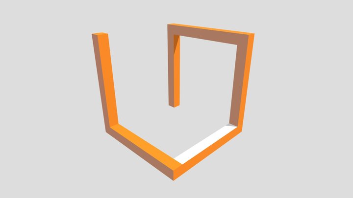Colored Incomplete Cube #1 V1 3D Model