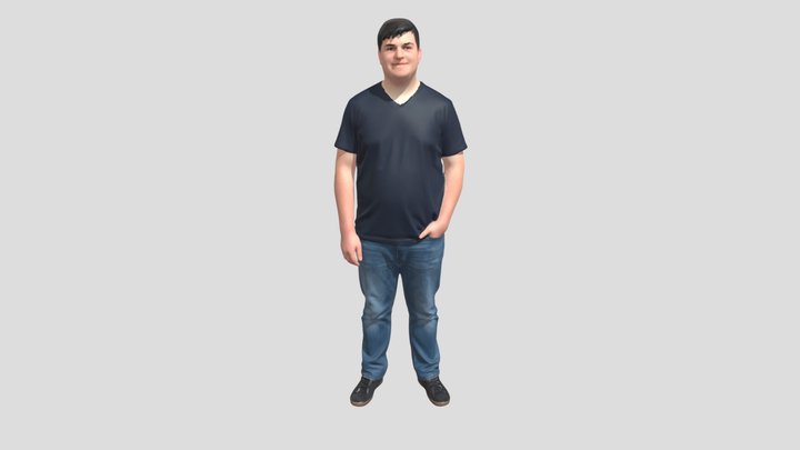 Casual Navy Tee Portrait – Modello 3D gratuito STL