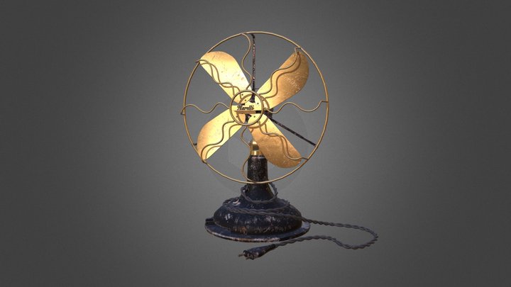 1920's Fan Texture Exercise 3D Model
