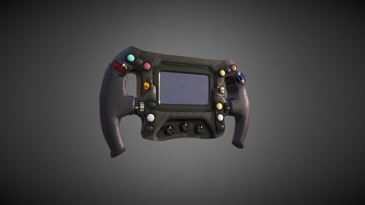 Mercedes AMG F1 W10 Steering Wheel 3D Model