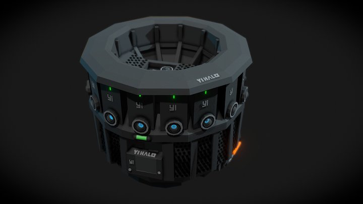 YI Halo VR Camera built in Blocks 3D Model