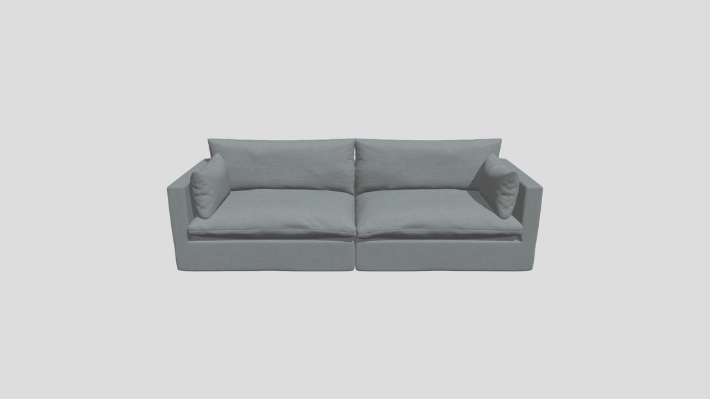 Unwind 2 Piece Slipcovered Sofa Grey