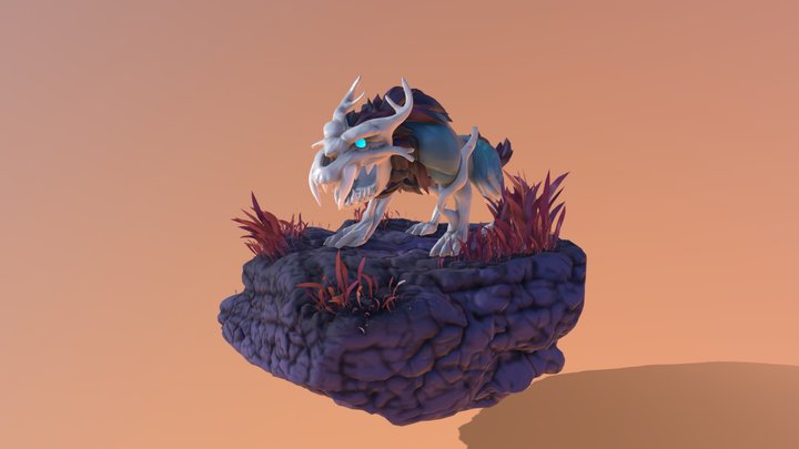 Undead Wolf 3D Model