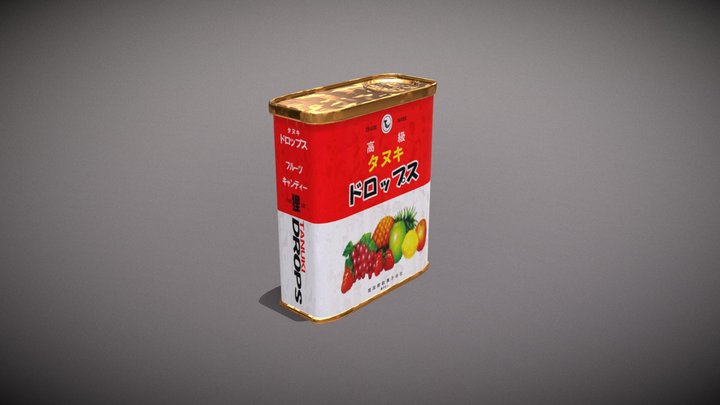 Tanuki Drops Candy | Japanese Hard Candy 3D Model