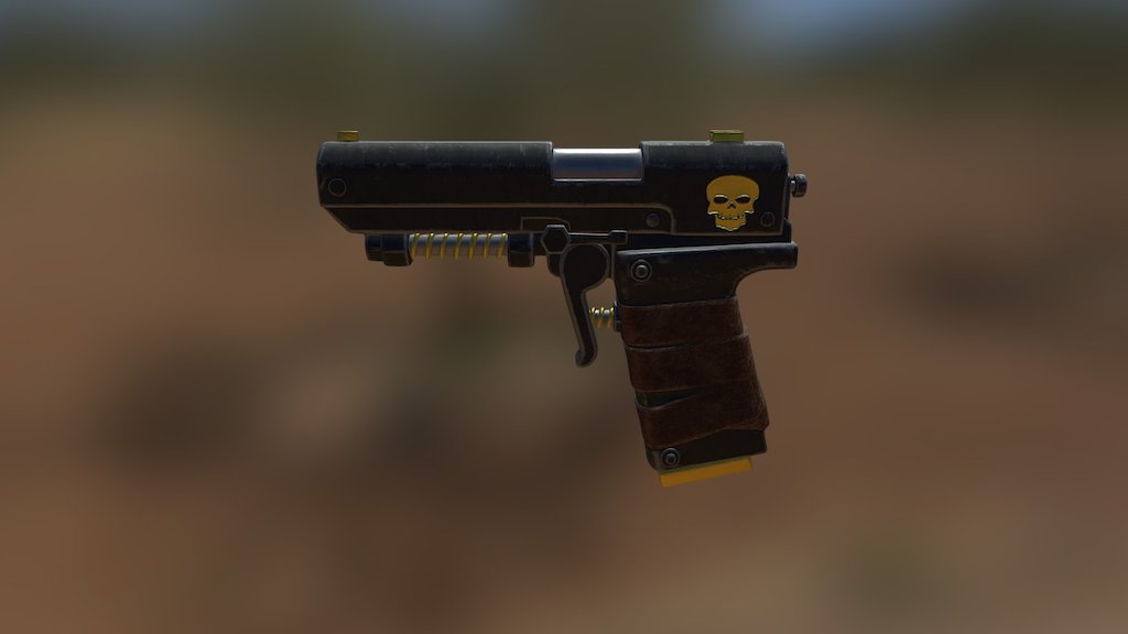 Rust Semi Auto Pistol Cartel Skin 3d Model By Uriki9 [0013723