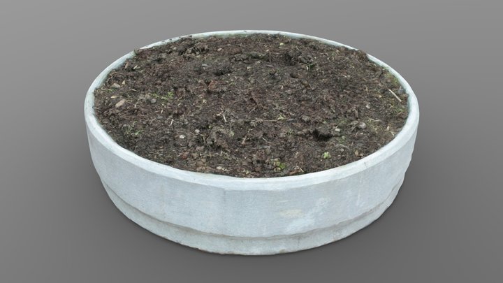 Empty flowerbed scan 3D Model