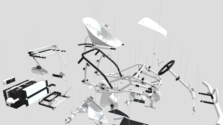 卡丁车-爆炸 3D Model