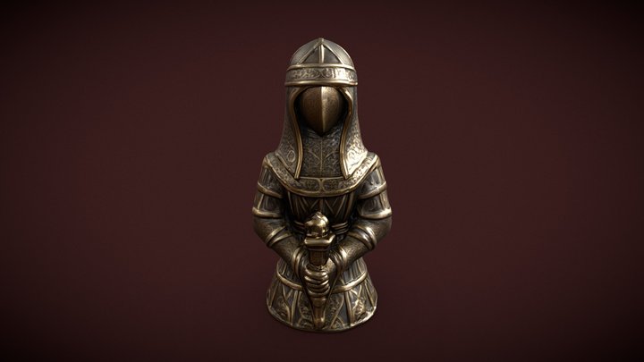 Royal Chess Pawn (Bronze) 3D Model