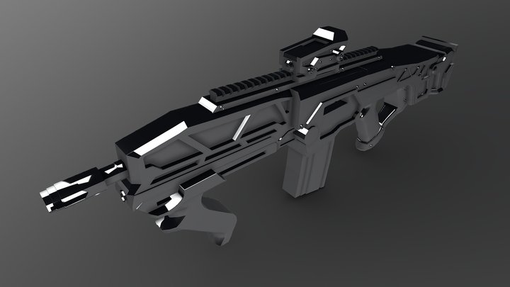 Automatic Rifle - GameRes, 1p rifle 3D Model