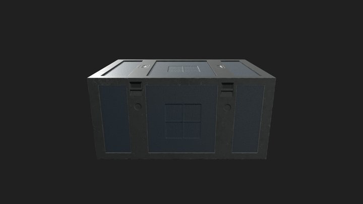 Industrial Crate - Futuristic Warehouse Assets 3D Model