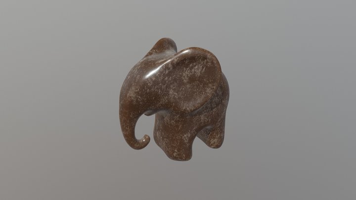 Elephant Statuette 3D Model