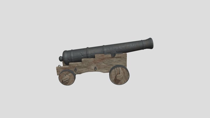 Realistic 3d pound cannon 3D Model