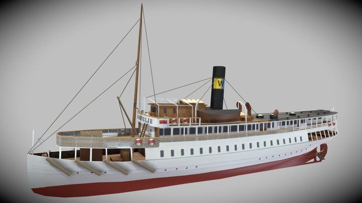 S/S Norrtelje (lowpoly!) 3D Model