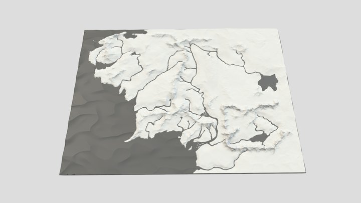 Map of the Middle earth 3D Model