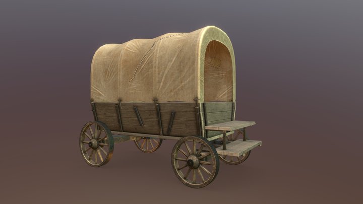 Western Cart 3D Model