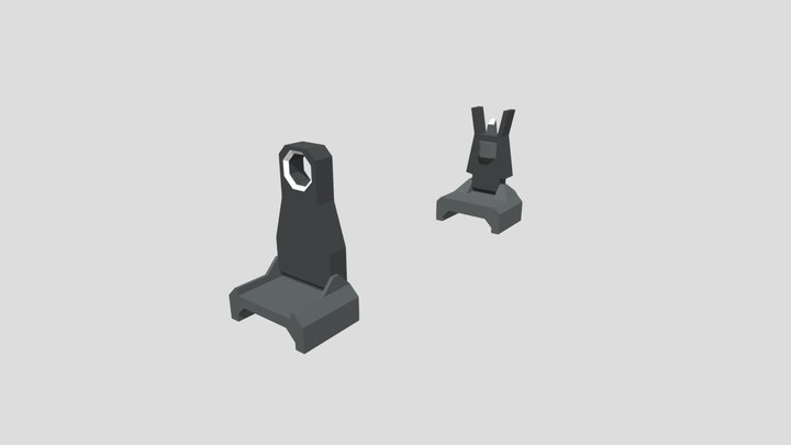 MBUS rifle sights 3D Model
